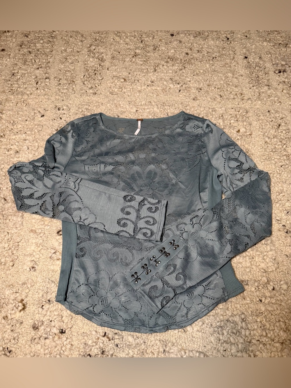 Free People Lace Long-Sleeve Top